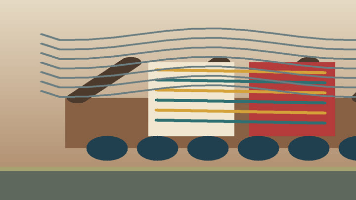 Close detail of Qiang embroidery, festival offerings, drum, white stones, and mountain motifs