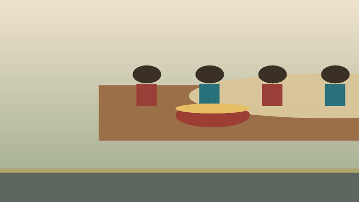 Meshrep gathering with Uyghur music, hand drum, dance circle, tea table, patterned textiles, and community seating